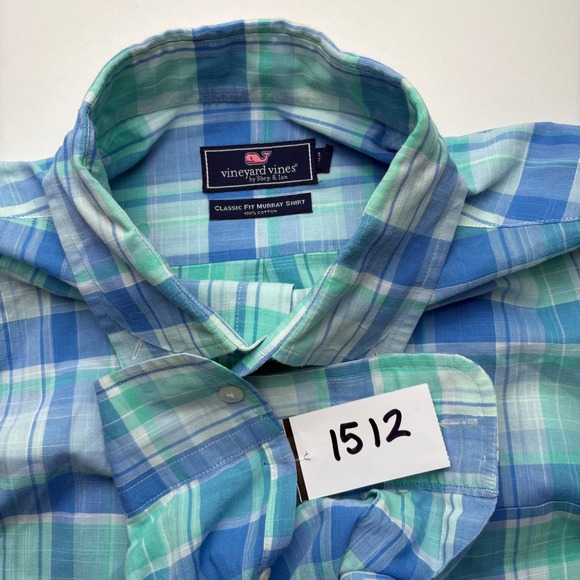 Vineyard Vines Classic Fit Murray Shirt Men's Large Plaid Button Down Cotton - Picture 8 of 8